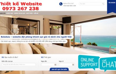 Thiết Kế Website đặt phòng Khách Sạn