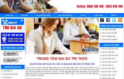 Thiết kế website gia sư dịch vụ làm web chuẩn seo chuẩn di động