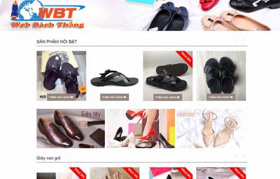 dịch vụ thiết kế website bán giày dép uy tín chất lượng