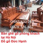 Bàn ghế gỗ phòng khách tại Hà Nội sale 10% gỗ thịt 100%- Homecare HN